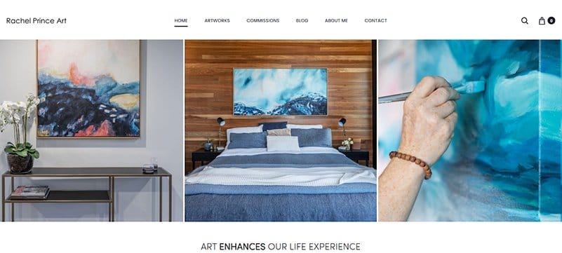 11. Rachel Prince Art - Best Abstract Website Design Examples
