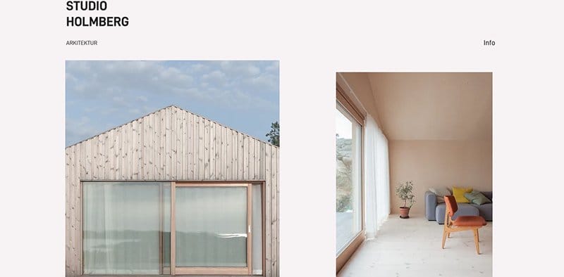 11. Studio Holmberg - Best Wix Portfolio Examples