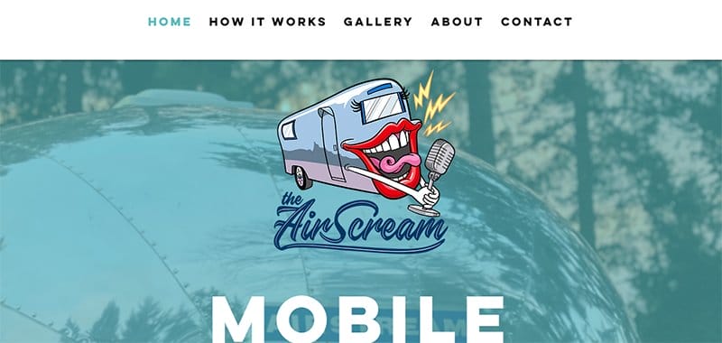 11. The AirScream - List of Big Companies That Use Wix Example