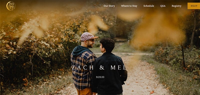 11. Zach & Mel - Free Website Examples For Design Inspiration Example