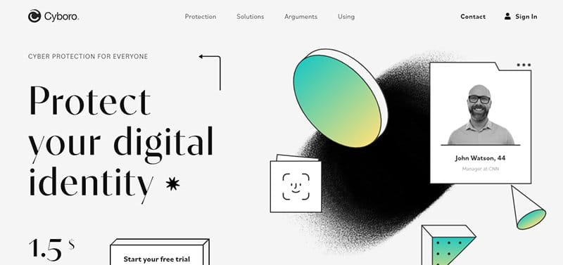 12. Cyboro - Gray Websites with Neutral Color Schemes Example