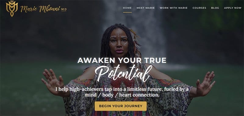 12. Marie Mbouni - Best Training Websites Example