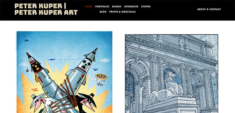 12. Peter Kuper - Examples Of Cartoonist Websites & Portfolios