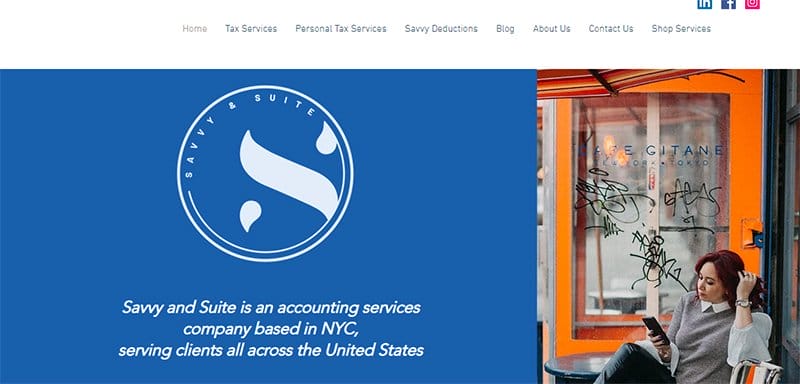 12. Savvy & Suite Ltd - List of Big Companies That Use Wix Example