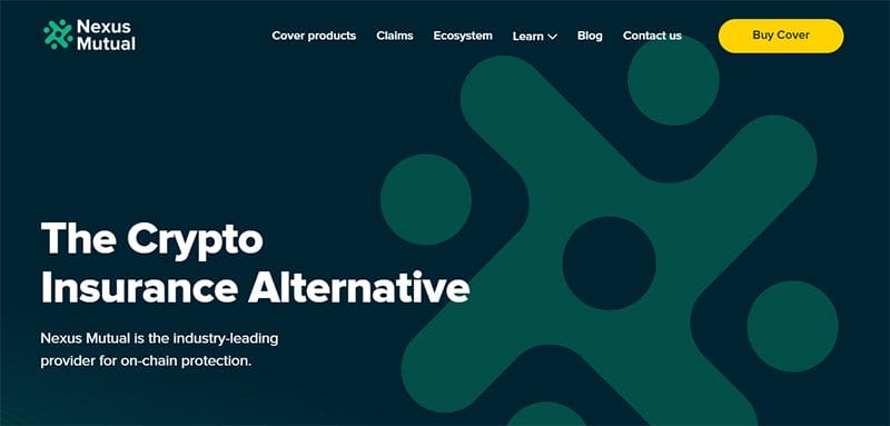 13. Nexus Mutual - Best Crypto Website Designs For Your Inspiration