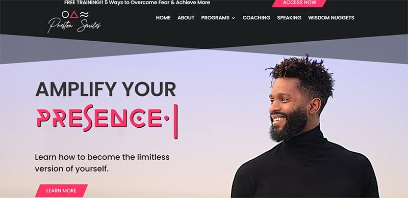13. Preston Smiles - Best Training Websites Example