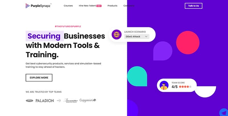 13. PurpleSynapz - Best Abstract Website Design Examples