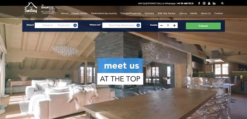 13. Smiling House - Most Beautiful Vacation Rental Websites