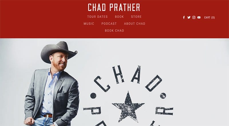 14. Chad Prather - Best Comedy Websites For Design Inspiration Example