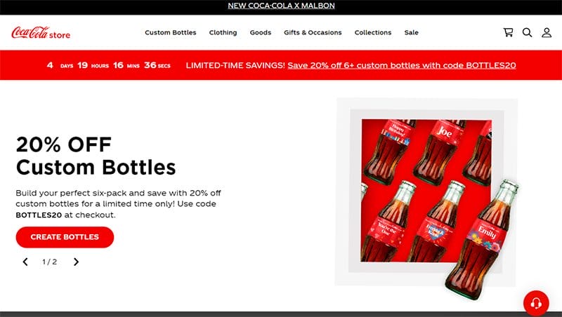 14. Coca-Cola - Best Red Website Design Examples