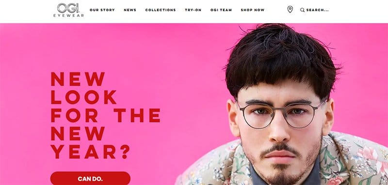 15. OGI Eyewear - List of Big Companies That Use Wix Example