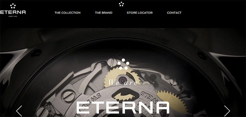 16. Eterna - List of Big Companies That Use Wix Example