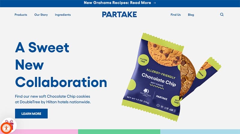 16. Partake Foods - Excellent Website Redesign Example Before