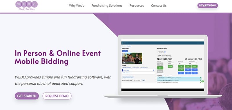 16. WEDO Charity Auctions - Great Auction Websites Example