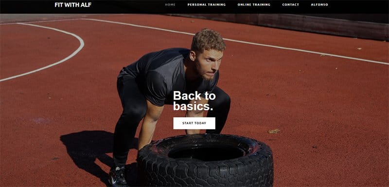 17. Fit with Alf - Best Training Websites Example