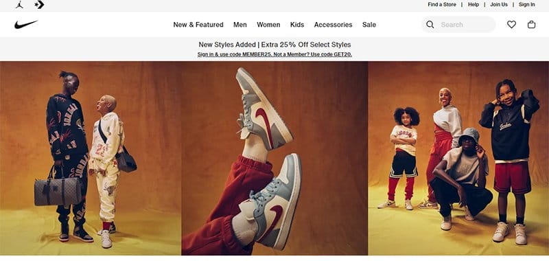 17. Nike - List of Big Companies That Use Wix Example