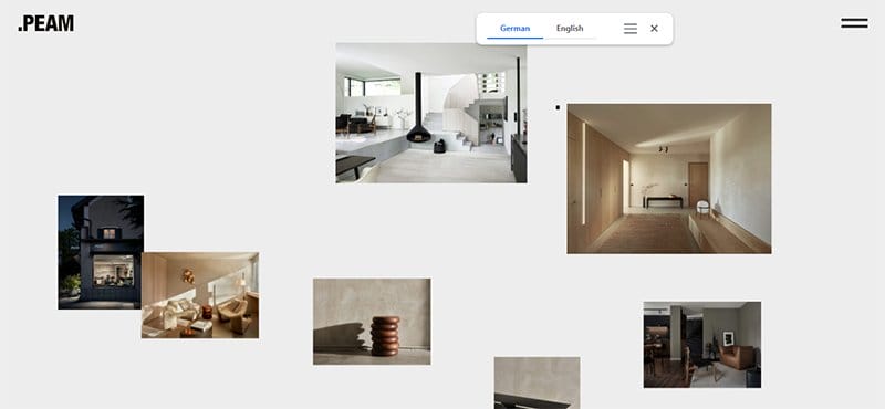 17. PEAM - Gray Websites with Neutral Color Schemes Example