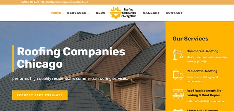 17. Roofing Companies Chicagoland - Best Roofing Website Design Examples