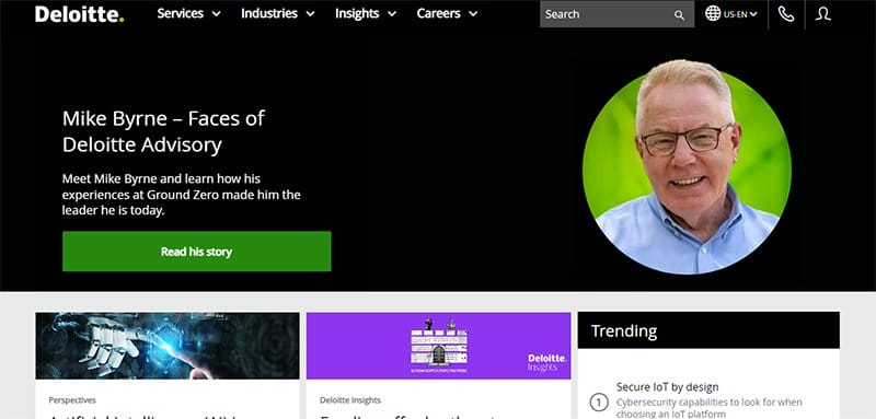 18. Deloitte - List of Big Companies That Use Wix Example