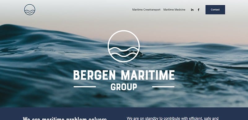 2. Bergen Maritime Group - Great Marine Website Examples