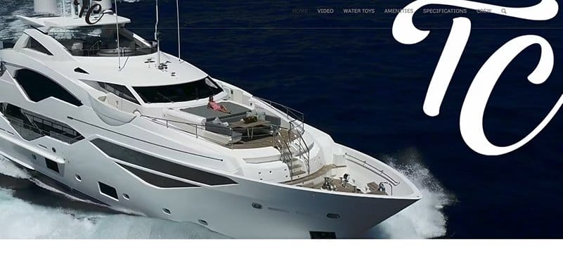 2. Motor Yacht TC - Best Yacht Website Design Example