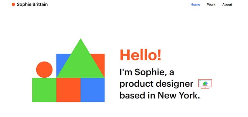 2. Sophie Brittain - Best Wix Portfolio Examples
