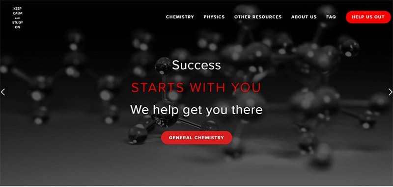 2. UH Science Resource - Best Science Website Design Examples