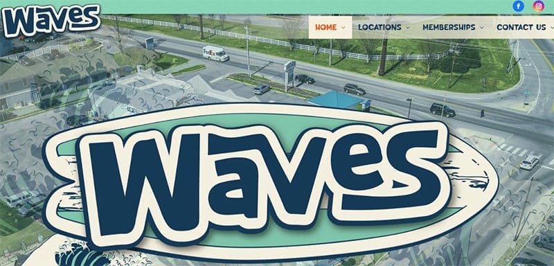 2. Waves Car Wash - Best Car Wash Websites Example