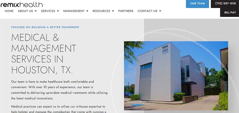 20. Remix Health - Gray Websites with Neutral Color Schemes Example
