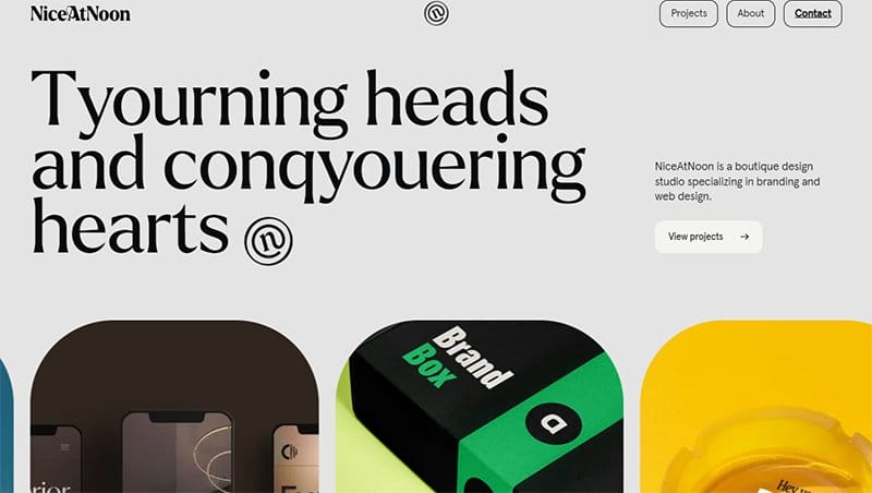 21. NiceAtNoon - Gray Websites with Neutral Color Schemes Example
