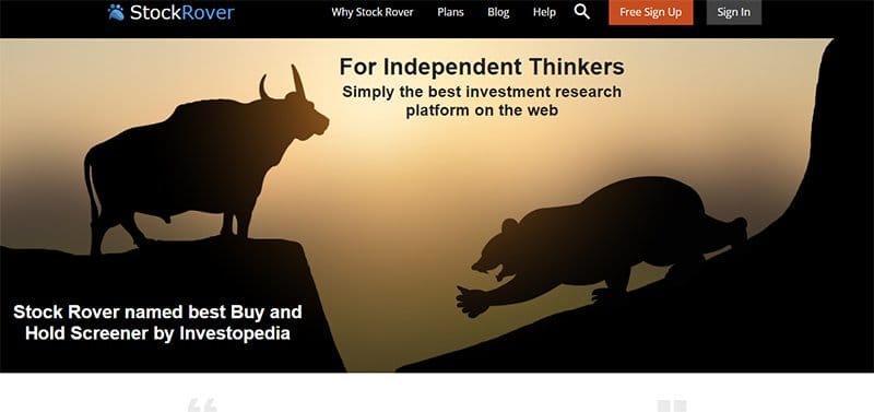 22. Stock Rover - Great Investment Website Example