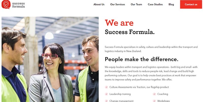 24. Success Formula - Best Red Website Design Examples