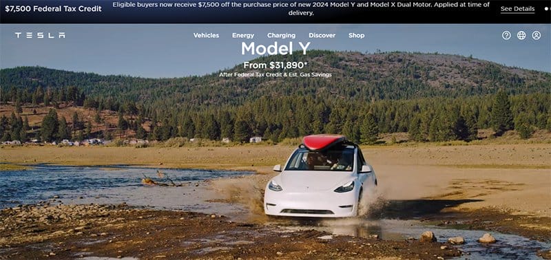 24. Tesla - List of Big Companies That Use Wix Example