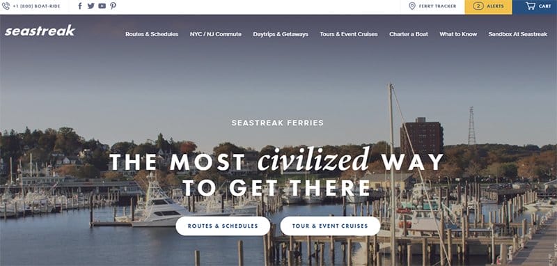 25. Seastreak Ferries - Best Award-Winning Websites For Design Inspiration Example