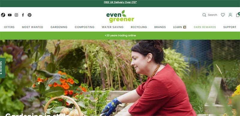 27. Evengreener - Best HTML Websites Example
