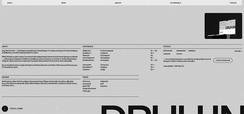 28. Druhin Tarafder - Best HTML Websites Example