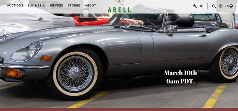 3. Abell Auctions - Great Auction Websites Example