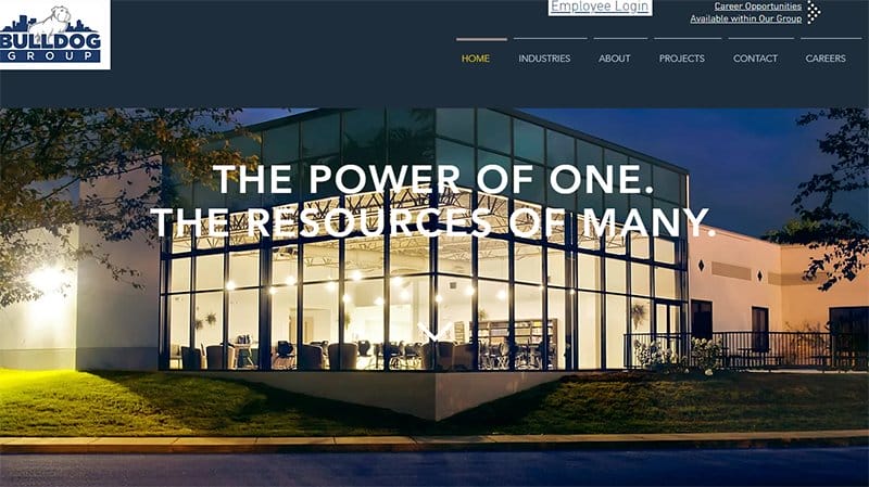 3. Bulldog Group Inc - Best Roofing Website Design Examples