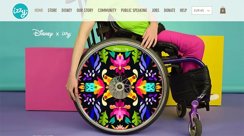 3. Izzy Wheels - Excellent Website Redesign Example Before