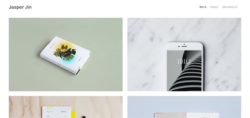 3. Jasper Jin - Free Website Examples For Design Inspiration Example