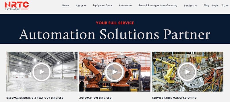 3. NRTC Automation - Best Manufacturing Website Example