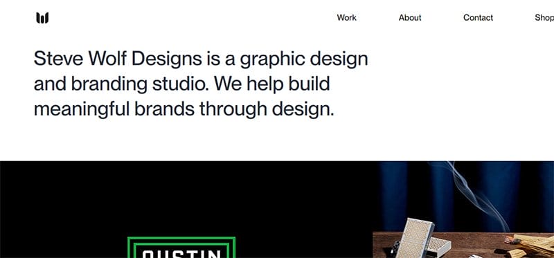 3. Steve Wolf Designs - Best Wix Portfolio Examples