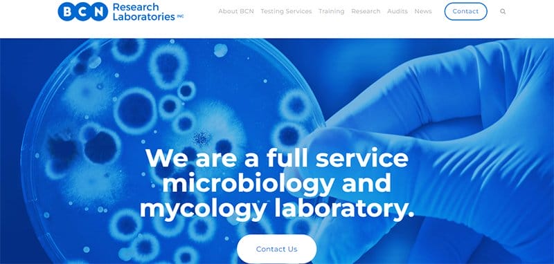 4. BCN Research Laboratories - Best Science Website Design Examples