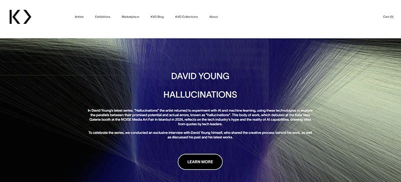 4. Kate Vass Galerie - Best Abstract Website Design Examples