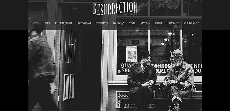 4. Resurrection - Best Award-Winning Websites For Design Inspiration Example