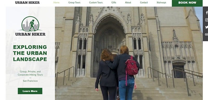 4. Urban Hiker - List of Big Companies That Use Wix Example