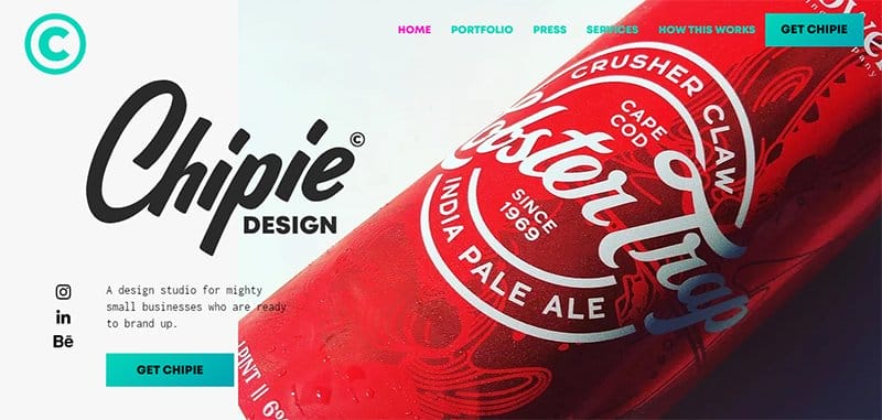 5. Chipie Design - Best Wix Portfolio Examples