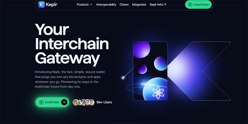 5. Keplr Wallet - Best Crypto Website Designs For Your Inspiration