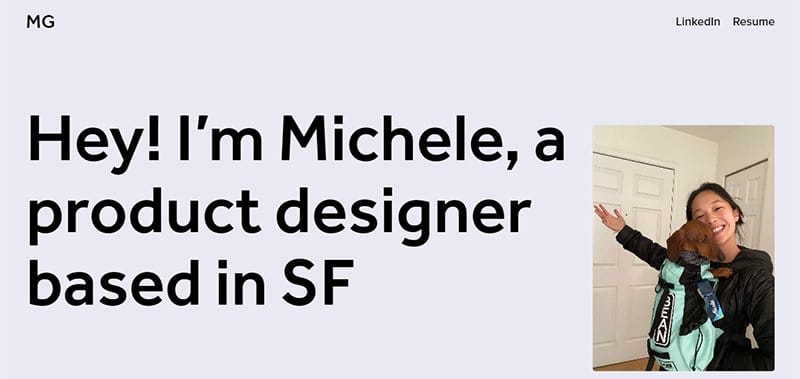 5. Michele Gee - Gray Websites with Neutral Color Schemes Example