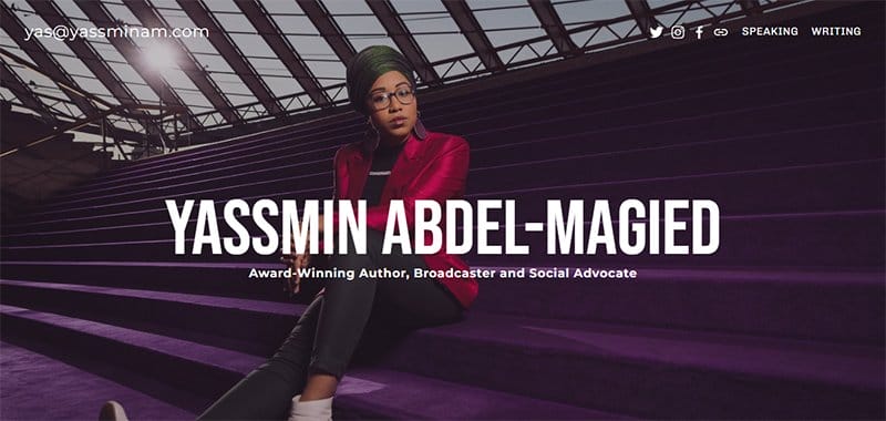 5. Yassmin Abdel-Magied - Best Award-Winning Websites For Design Inspiration Example